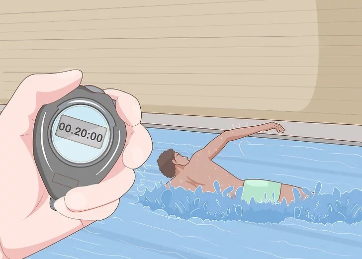 تلاش کنید که در بیست دقیقه هرچقدر که می‌توانید شنا کنید