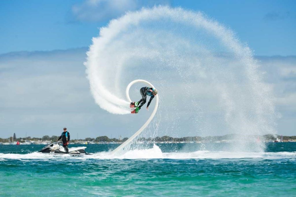 flyboarding in daphnila beach corfu ski club cover1